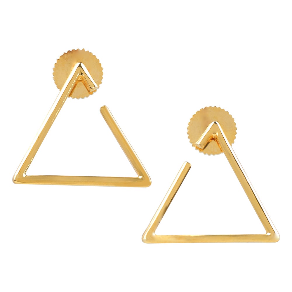 T26446_G_Edgy Triangle Earrings