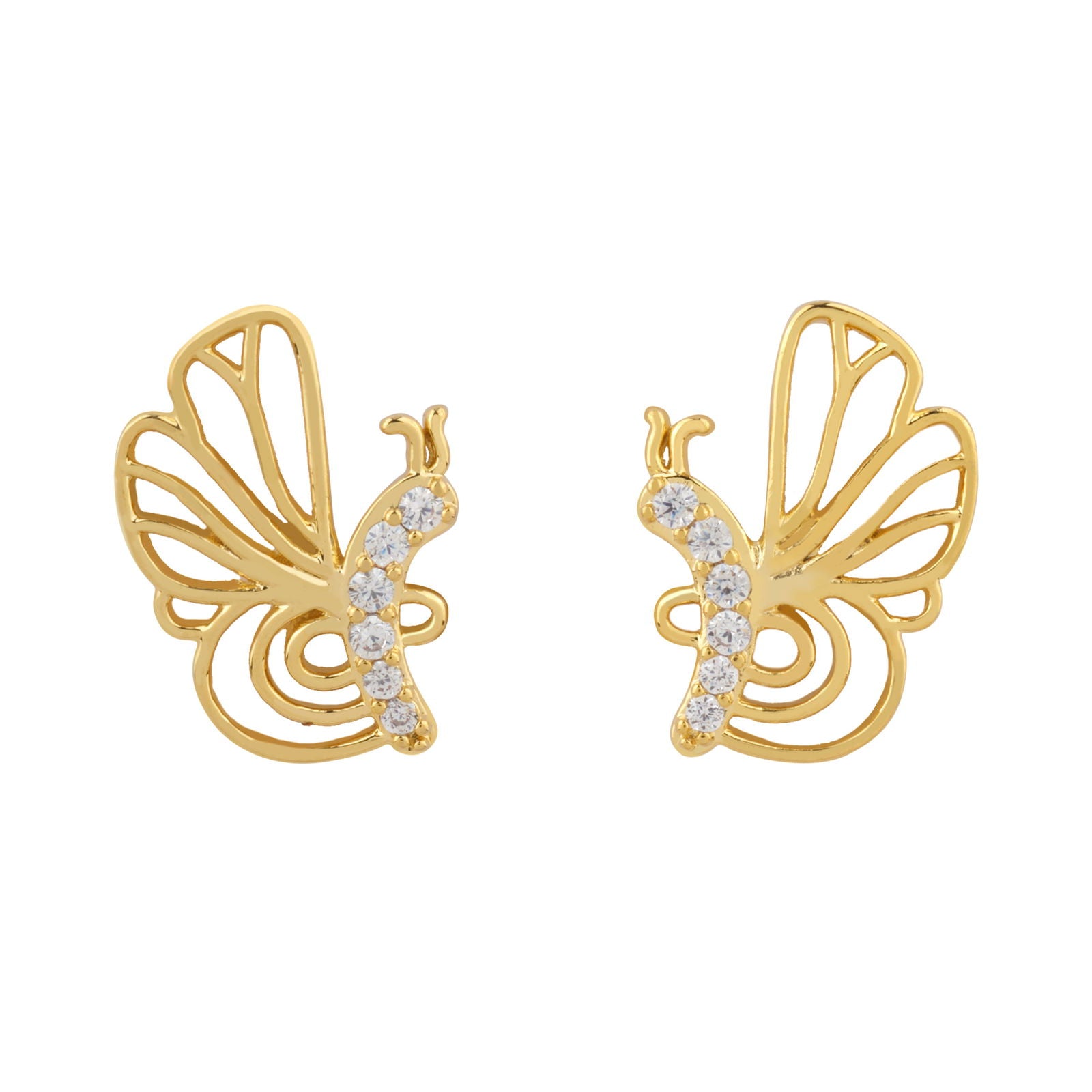 Sparkling Butterfly Studs - Bold N' Italic