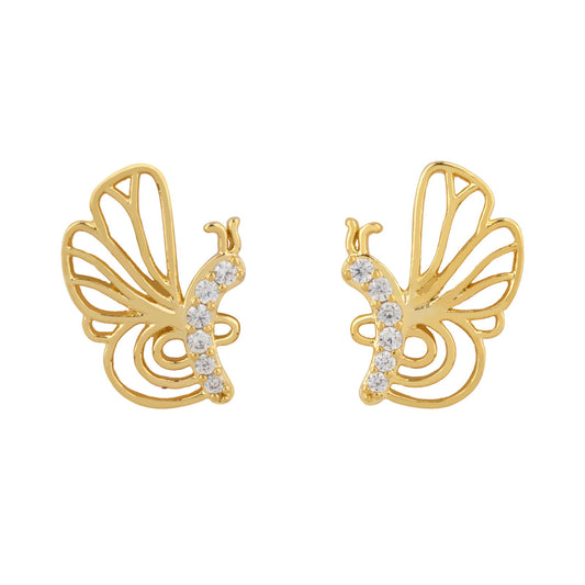 Sparkling Butterfly Studs - Bold N' Italic